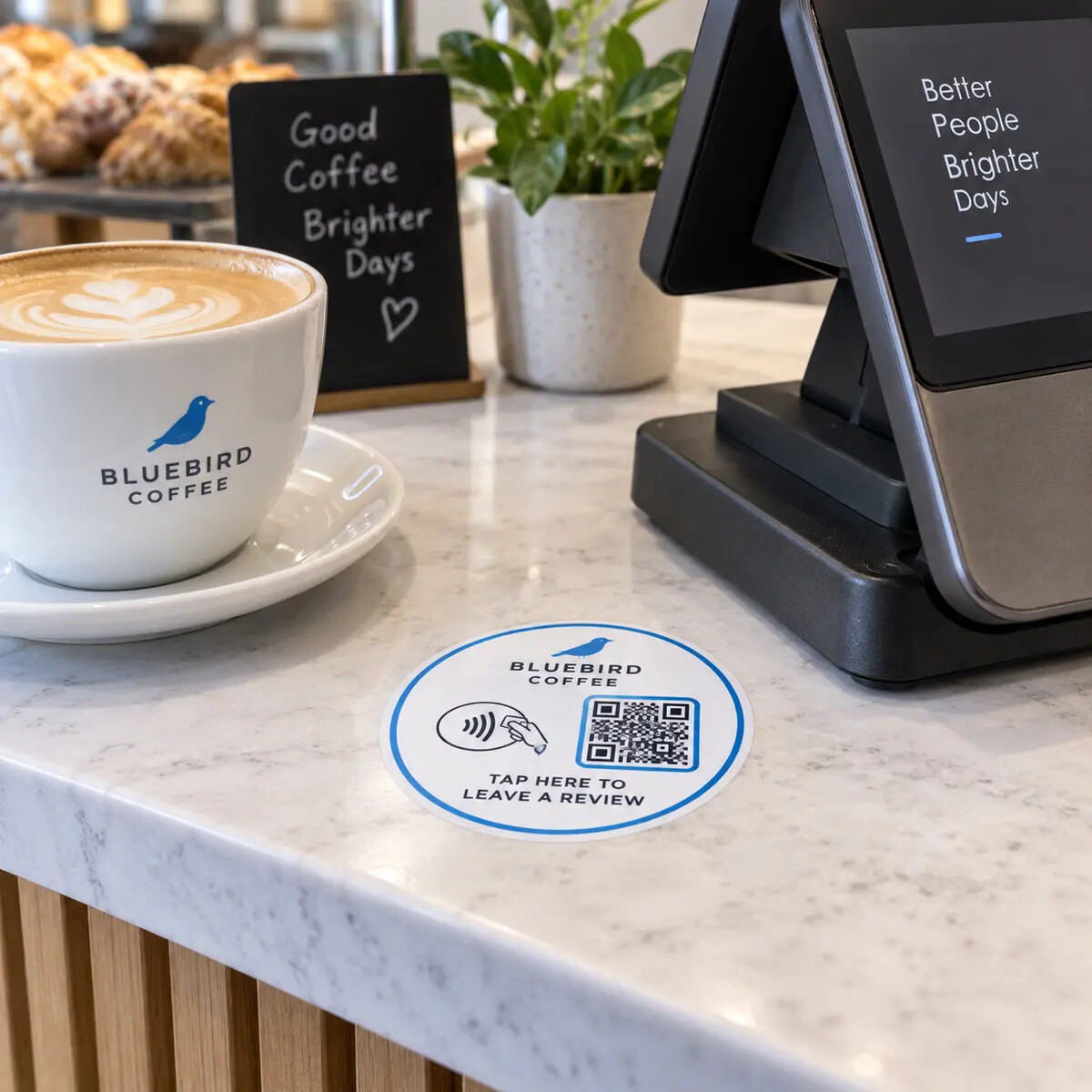 Review Sticker Tapello NFC and QR product