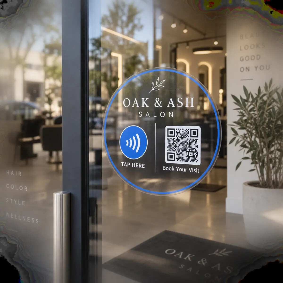 Window Decal Tapello NFC and QR product